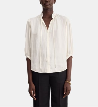 Chemise satinée - CAROLE - Pablo - Écru