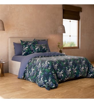 Pack Housse De Couette + Taie(s) D'oreiller Senso - Anne de Solène - Bleu foncé