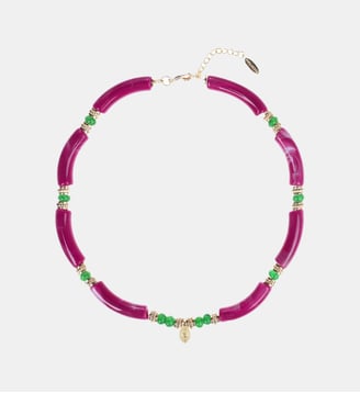 Collier de perles et pampilles BERBERE - Hipanema - Fuchsia