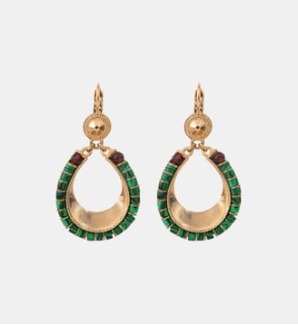 Boucles d'oreilles dormeuses   - Ninon - Satellite - Vert
