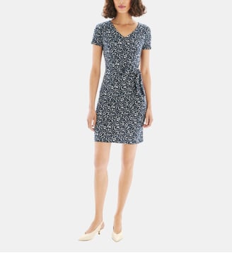 Robe rbobby - Motif floral - Coupe cintrée - Caroll - Bleu marine