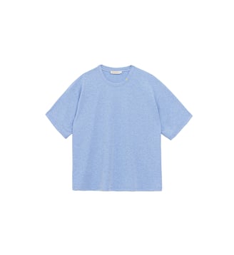 T-shirt manches courtes col rond uni TAIS - La Petite Etoile - Bleu