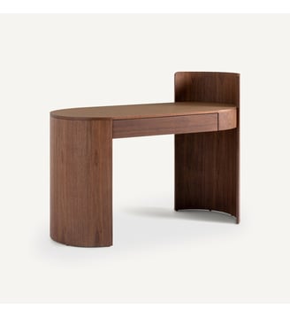 Bureau en plaqué noyer et cuir AM.PM