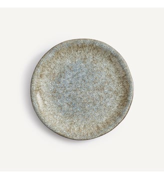 Lot de 4 assiettes à dessert, en grès émaillé réactif - AM.PM - Vert de gris