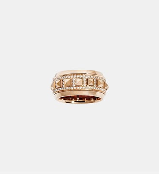 Bague Rockaway Spinner Semi Pavée et Or rose - Statement - Or rose