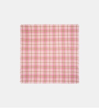 Grand carré tartan - Bompard - Cerisier et caramel