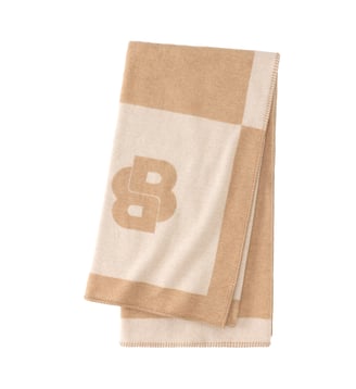 Plaid en laine - Boss Home - Beige