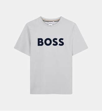 Tee-shirt manches courtes - BOSS Kidswear - Gris chine
