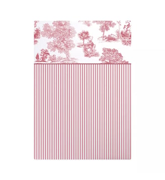 Drap plat percale de coton - Garnier Thiebaut - Rouge