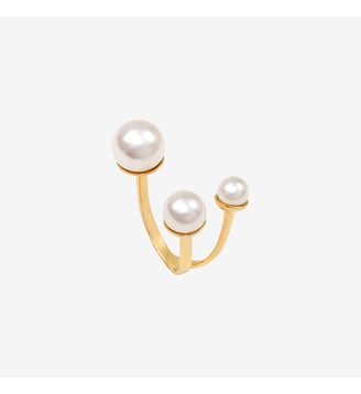 Bague plaquée or bellagio - LAS VEGAS - Caroline Najman - Blanc