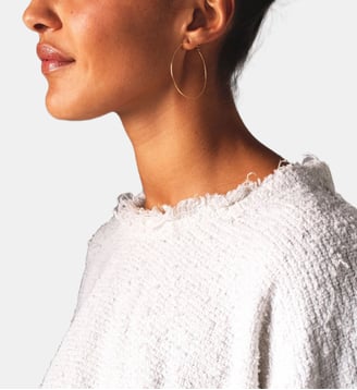 Créoles Maxi Sia - Or 750‰ - YAY Paris - Diamant blanc