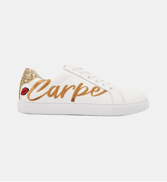 Baskets En Cuir Simone Carpe Diem - Bons Baisers - Blanc