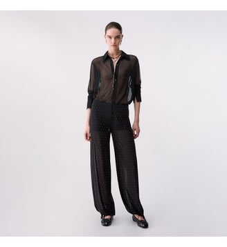 Chemise en tulle avec broderies bijoux - Liu Jo - Noir
