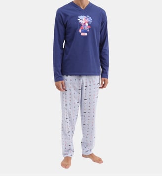 Pyjama en jersey de coton - Summer - Arthur - Ciel