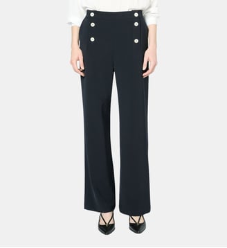 pantalon fluide à pont - lauriane - Gerard Darel - Marine