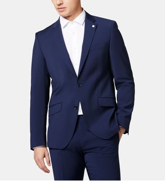 Veste de costume en laine slim Allan - Digel - Bleu napolitain
