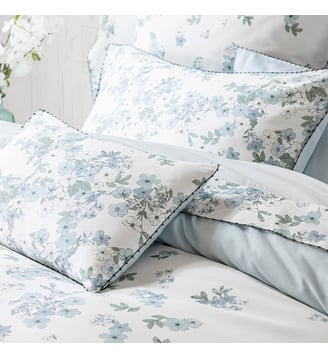 Taie décorative Manuka 100% coton - Le Jacquard Francais - Ciel