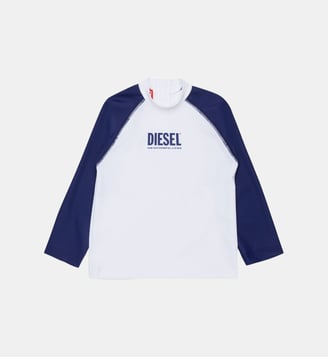 T-shirt à manches longues avec logo - Diesel Kids - Bleu