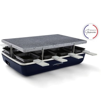 Raclette element bleu abysse pierre de cuisson - Lagrange - Gris