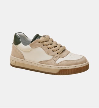 Baskets bicolores en cuir - Cyrillus - Écru