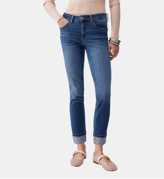 Jean skinny avec strass - Liu Jo - Denim bleu foncé
