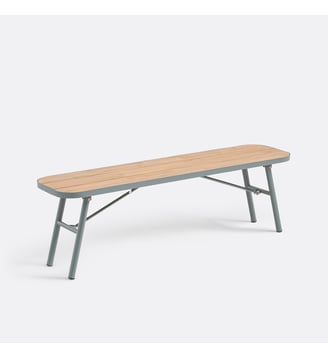 Banc de jardin, pliable, en acacia - La Redoute Interieurs - Acacia et vert