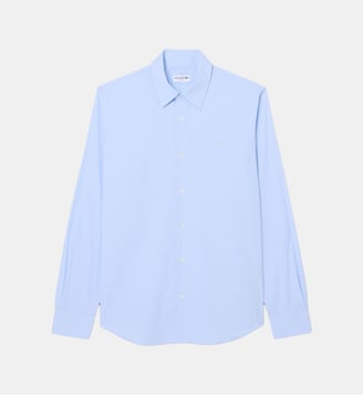Chemise popeline stretch rayée slim fit Lacoste
