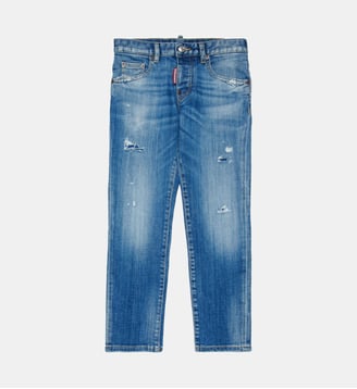 Jean droit délavé bleu clair - Stanislav - Dsquared2 - Denim bleu