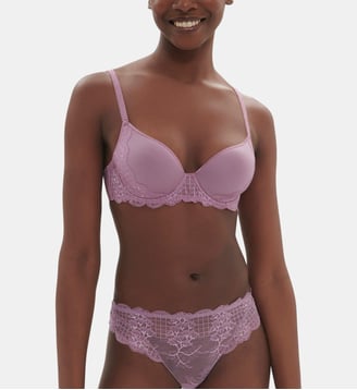 Soutien-gorge spacer décolleté plongeant - Mauve Glamour - Simone Pérèle - Violet