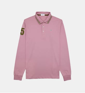 Polo manches longues en coton Lounes - Serge Blanco - Rose