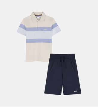 Ensemble polo et bermuda - BOSS Kidswear - Vanille