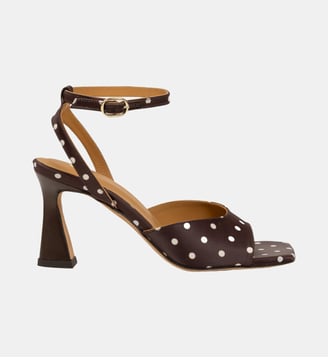 Sandales à Talon Piper Satin - Bobbies - Pois moka