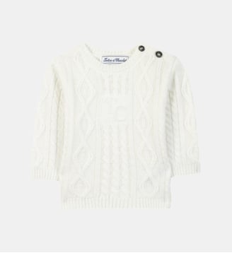 Pull -  laine maille torsadée - Tartine Et Chocolat - Écru