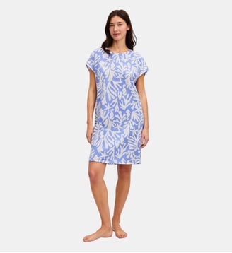 Chemise de nuit à manches courtes, longueur 95 cm Cotton Special Calida