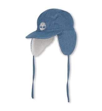 Chapeau en jean doublé de polaire - Timberland - Bleu jean