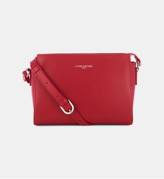 Petit sac trotteur Smooth en cuir - Lancaster - Rouge