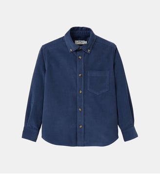 Chemise en velours - Cyrillus - Bleu