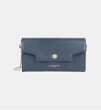 Pochette Mademoiselle Grace en cuir - Lancaster - Bleu mer