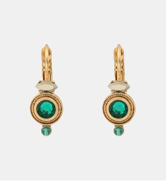 Boucles d'oreilles petites dormeuses   - Fujita - Satellite - Vert