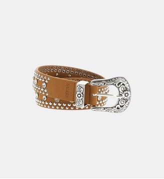 Ceinture clous et strass - Guess - Marron multi