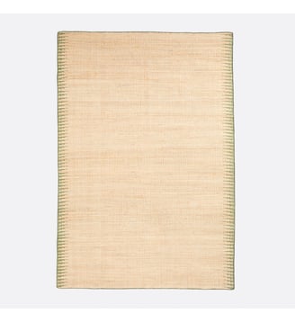 Tapis jute avec bordure - La Redoute Interieurs - Naturel et vert