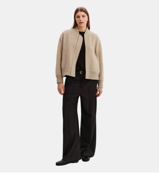 Blouson droit double face laine et cachemire - Bompard - Corde