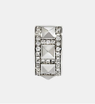 Boucle d'oreille Rockaway picots diamants et argent - Statement - Argent