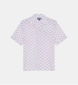Chemise bowling en voile de coton organique - Vilebrequin - Blanc