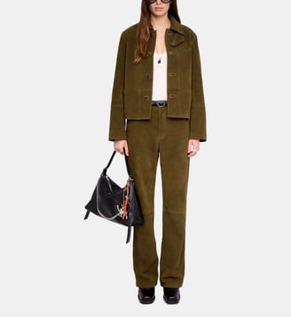 Blouson Lessa Cuir Suede - Zadig&Voltaire - Vert treillis