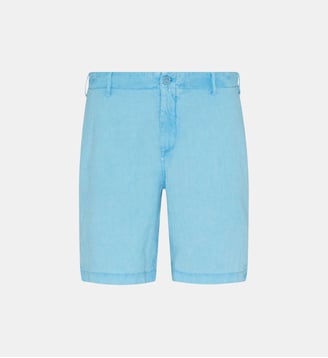 Bermuda en lin teinture minérale - Vilebrequin - Bleu