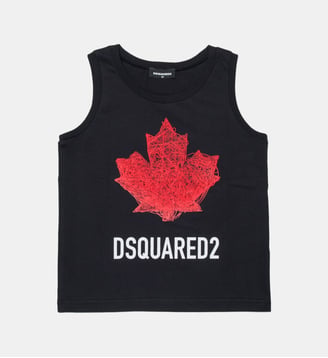 T-shirt sans manches avec logo - Dsquared2 - Noir