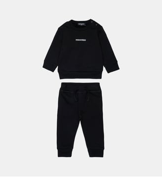 Combinaison longue en polaire avec logo - Dsquared2 - Noir