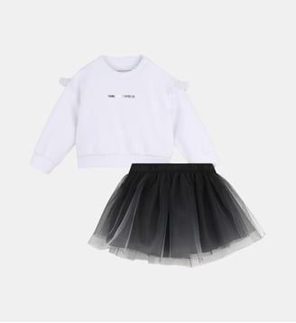 Ensemble sweat et jupe - Karl Lagerfeld Kids - Blanc
