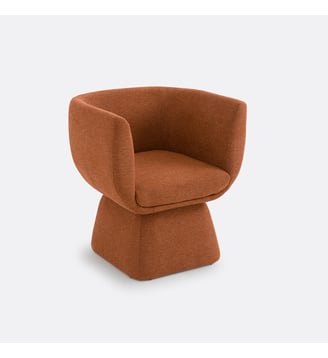 Fauteuil forme tulipe - La Redoute Interieurs - Rouge